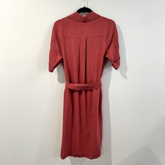 Soft Surroundings Linen Blend Button Down Fontana Belted Midi Dress - Picture 5 of 12